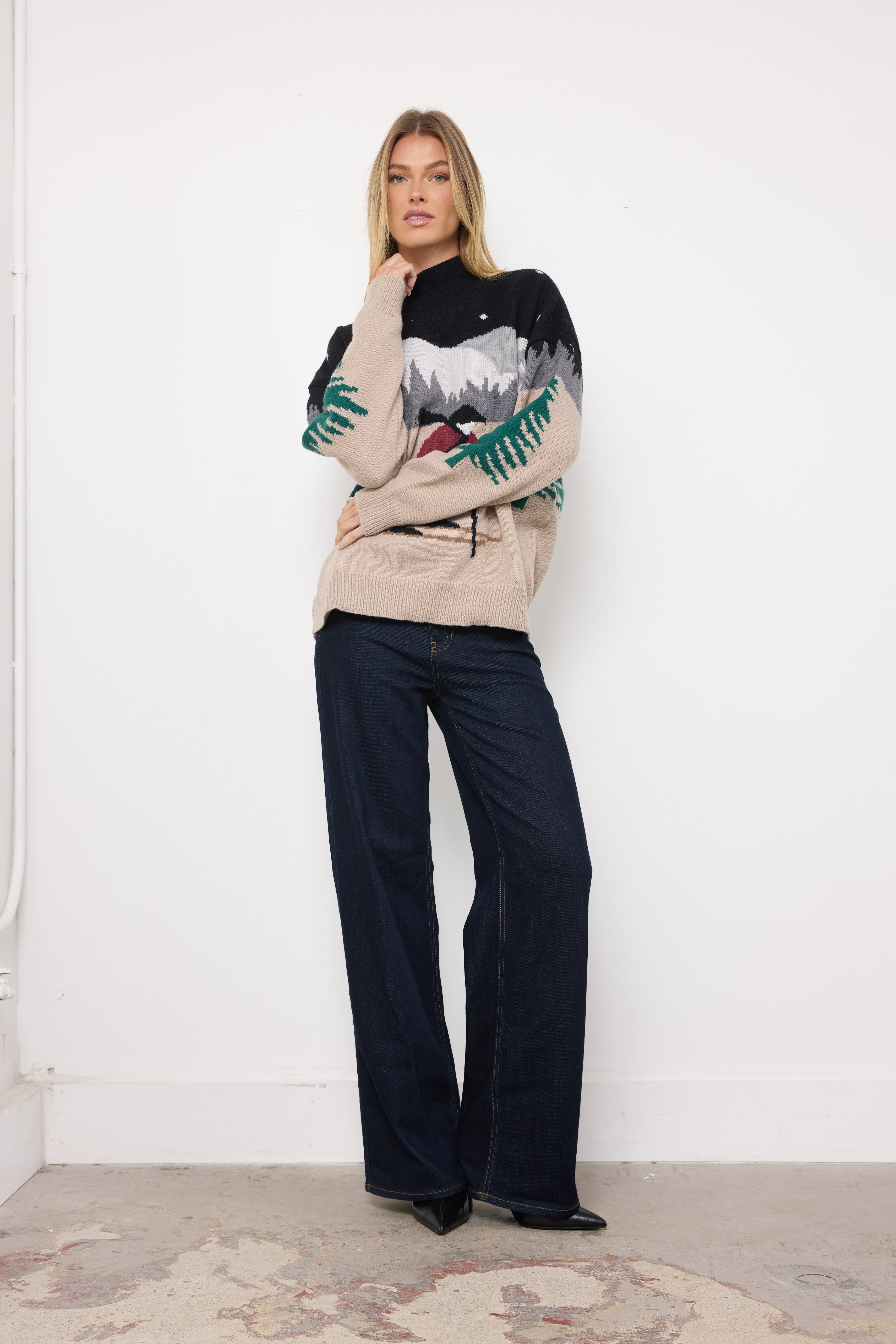 Bunny Slope Multi Knit Top